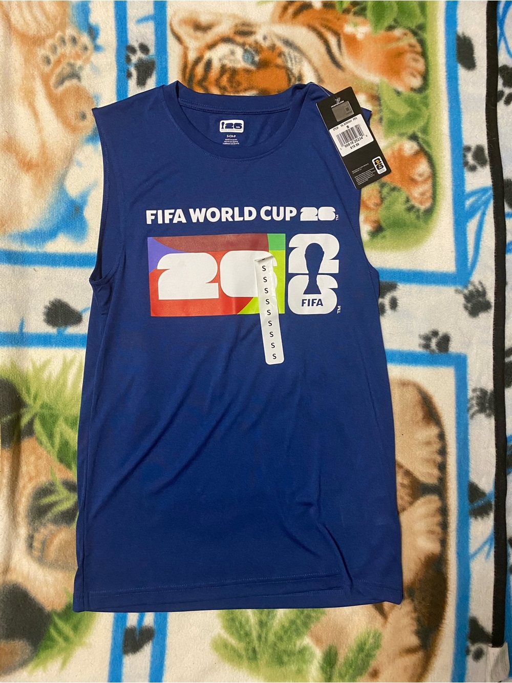 FIFA World Cup 26 Men's Blue Sleeveless Performance Tank
